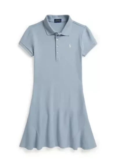 Girls 7-16 Stretch Mesh Polo Dress