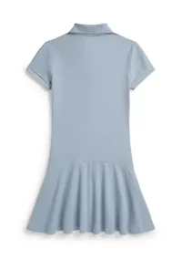 Girls 7-16 Stretch Mesh Polo Dress