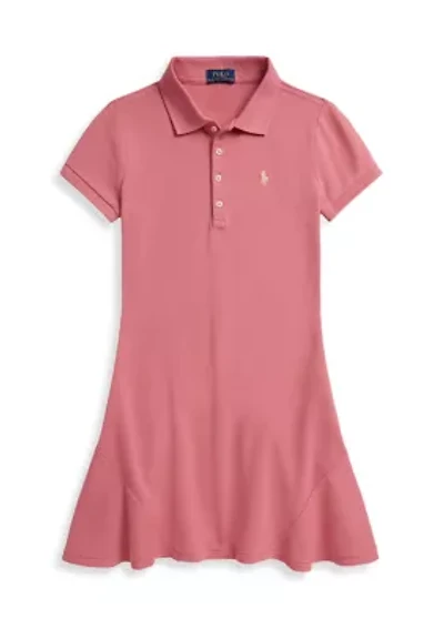 Girls 7-16 Stretch Mesh Polo Dress