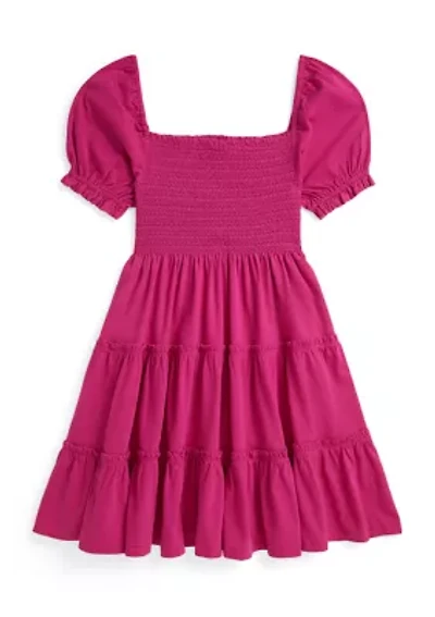 Girls 7-16 Smocked Cotton Jersey Dress