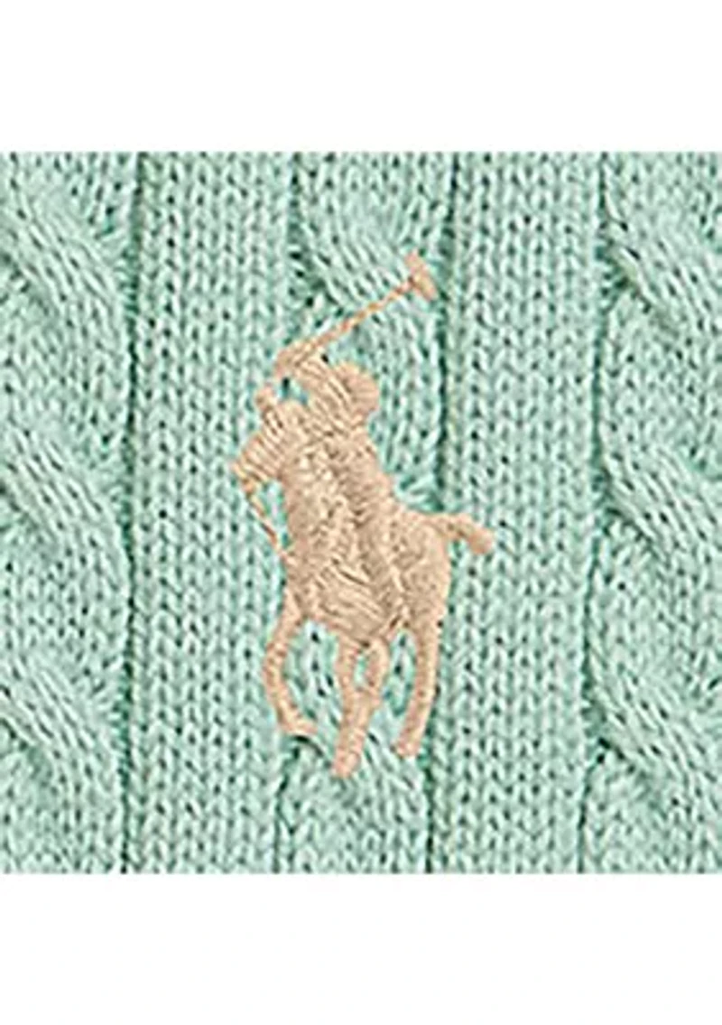 Girls 7-16 Mini-Cable Cotton Polo Sweater