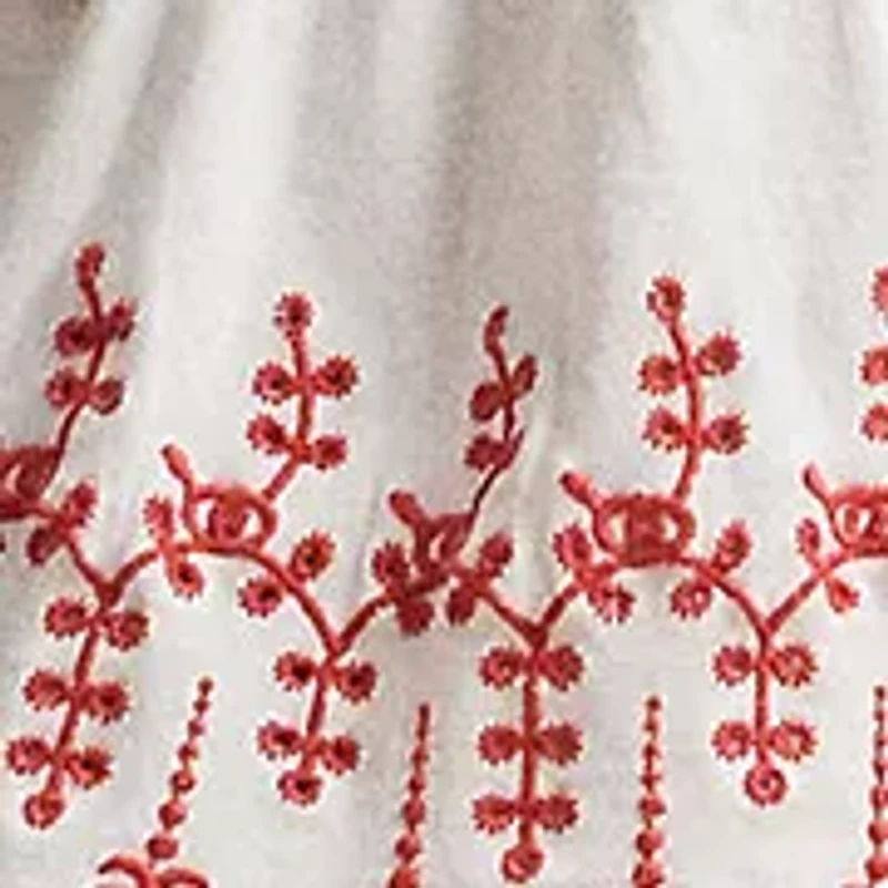 Girls 7-16 Smocked Eyelet Cotton Jersey Dress