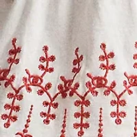 Girls 7-16 Smocked Eyelet Cotton Jersey Dress