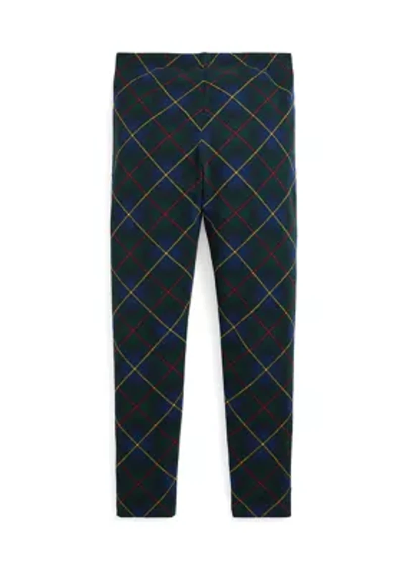 Girls 7-16 Plaid Stretch Jersey Leggings
