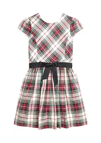 Girls 7-16 Plaid Twill Dress