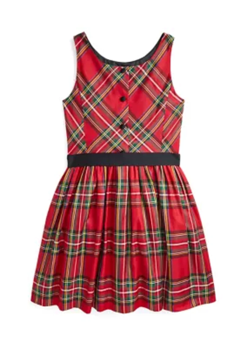 Girls 7-16 Plaid Twill Dress