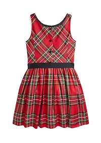 Girls 7-16 Plaid Twill Dress