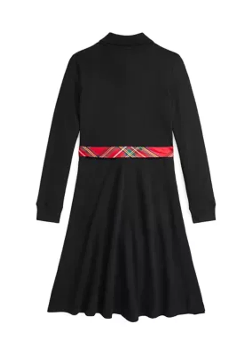 Girls 7-16 Stretch Mesh Polo Dress