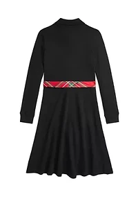 Girls 7-16 Stretch Mesh Polo Dress