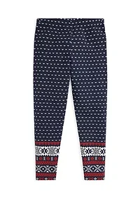Girls 7-16 Fair Isle Stretch Jersey Leggings