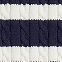 Girls 7-16 Striped Cotton Sweater & Skirt Set