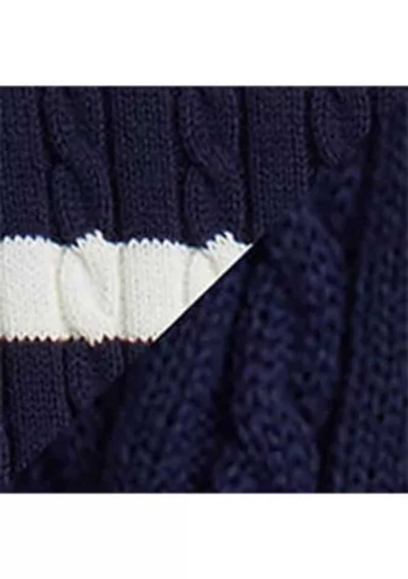 Girls 7-16 Striped Cotton Sweater & Skirt Set