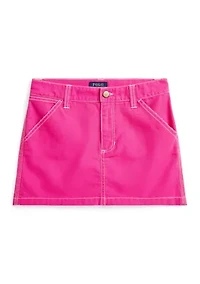 Girls 7-16 Cotton Canvas Skirt