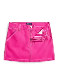 Girls 7-16 Cotton Canvas Skirt