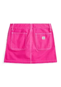 Girls 7-16 Cotton Canvas Skirt