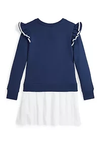 Girls 7-16 Woven Skirt Terry Dress