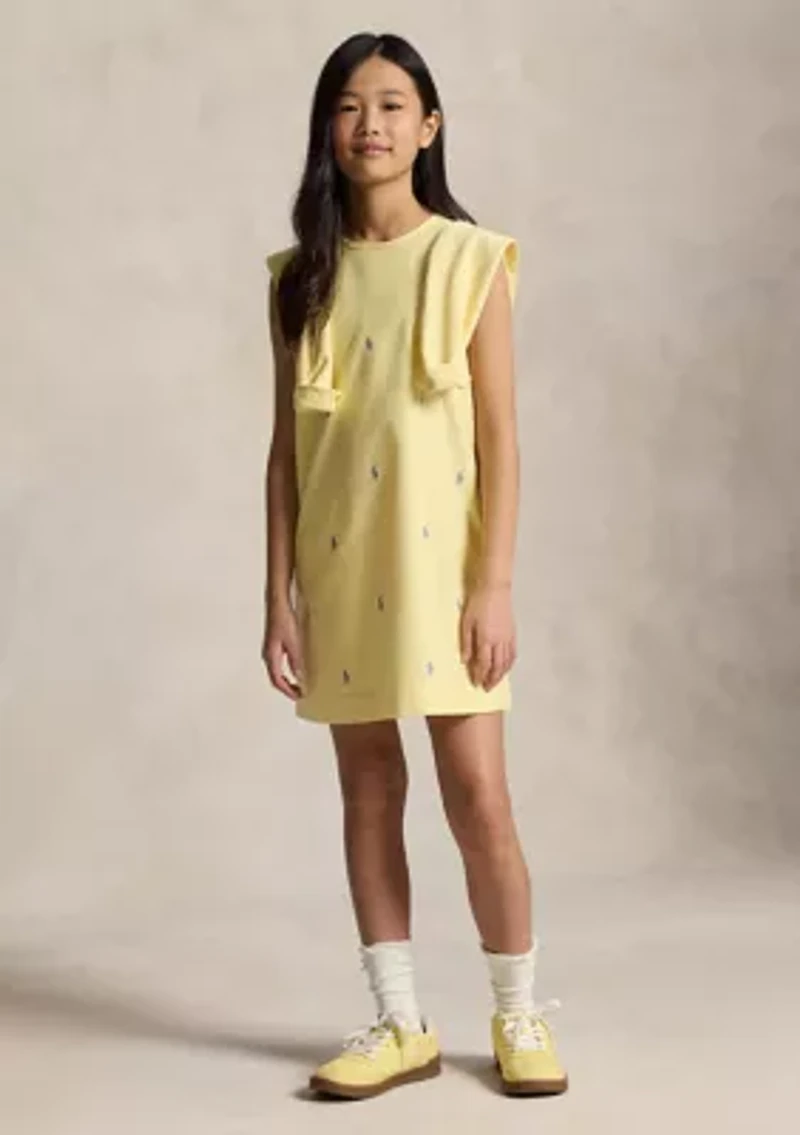 Girls 7-16 Polo Pony Cotton Oxford Dress