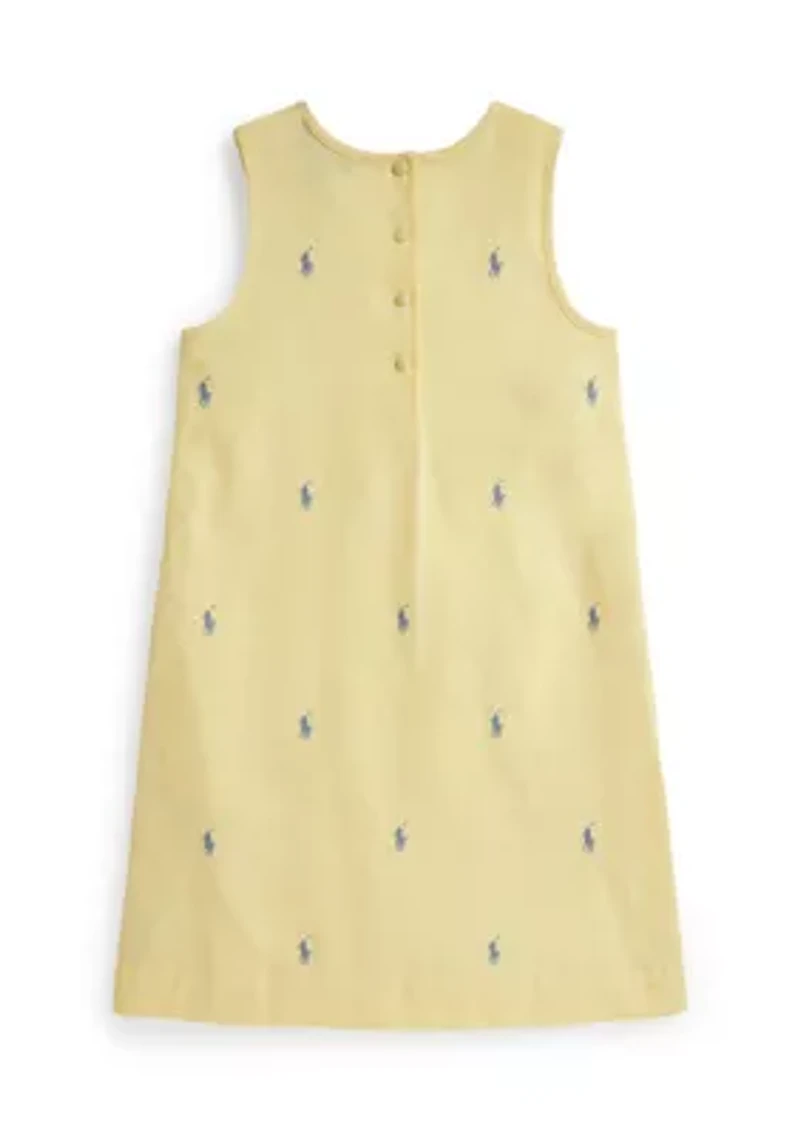 Girls 7-16 Polo Pony Cotton Oxford Dress