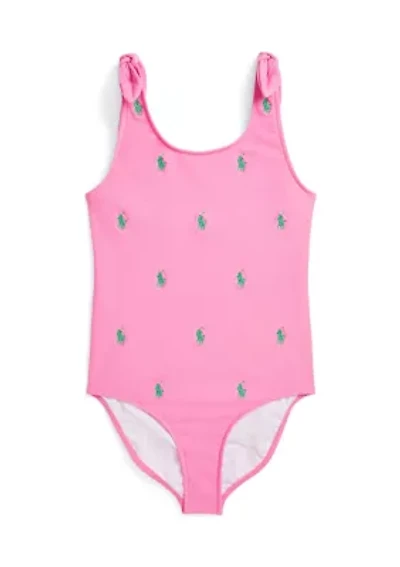 Girls 7-16 Polo Pony One Piece Swimsuit