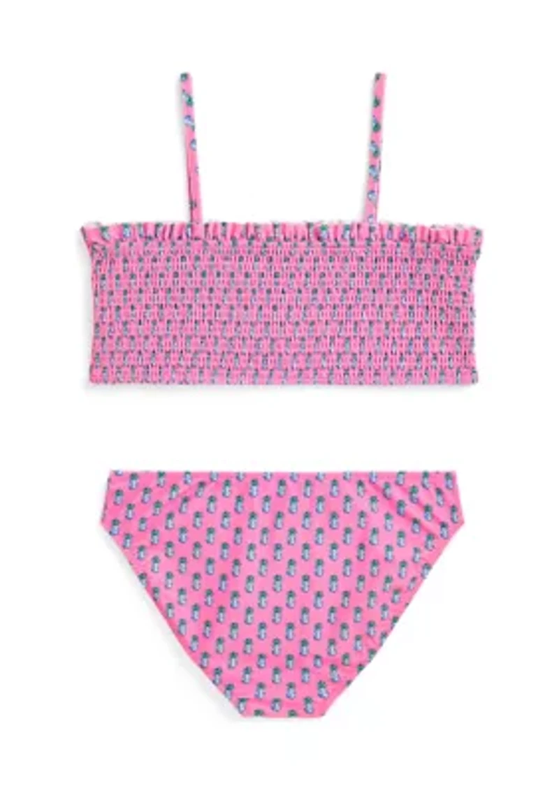 Girls 7-16 Pineapple Print Two Piece Swimsuit