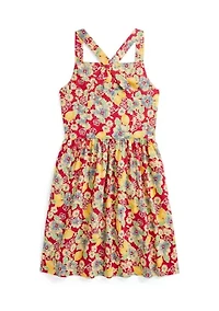 Girls 7-16 Lemon Floral Slub Cotton Dress