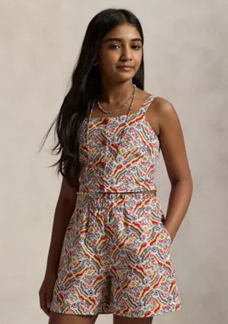 Girls 7-16 Riviera Print Cotton Jersey Dress