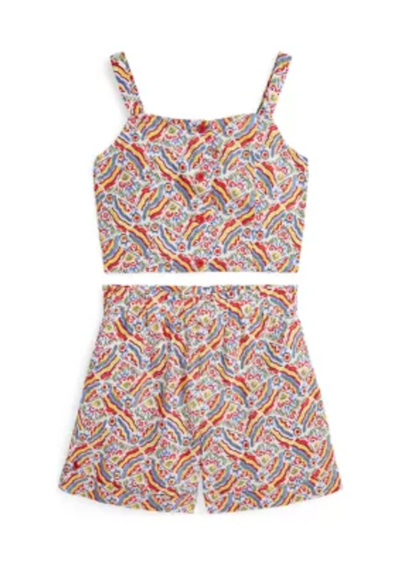 Girls 7-16 Riviera Print Cotton Jersey Dress