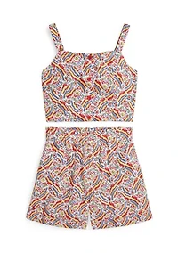 Girls 7-16 Riviera Print Cotton Jersey Dress