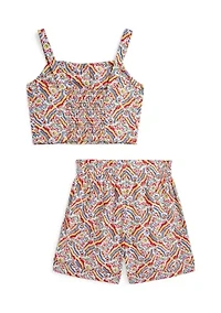 Girls 7-16 Riviera Print Cotton Jersey Dress
