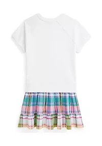 Girls 7-16 Big Pony Plaid Skirt Terry Dress