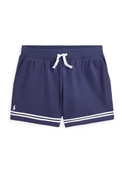 Girls 7-16 Striped Stretch Mesh Shorts