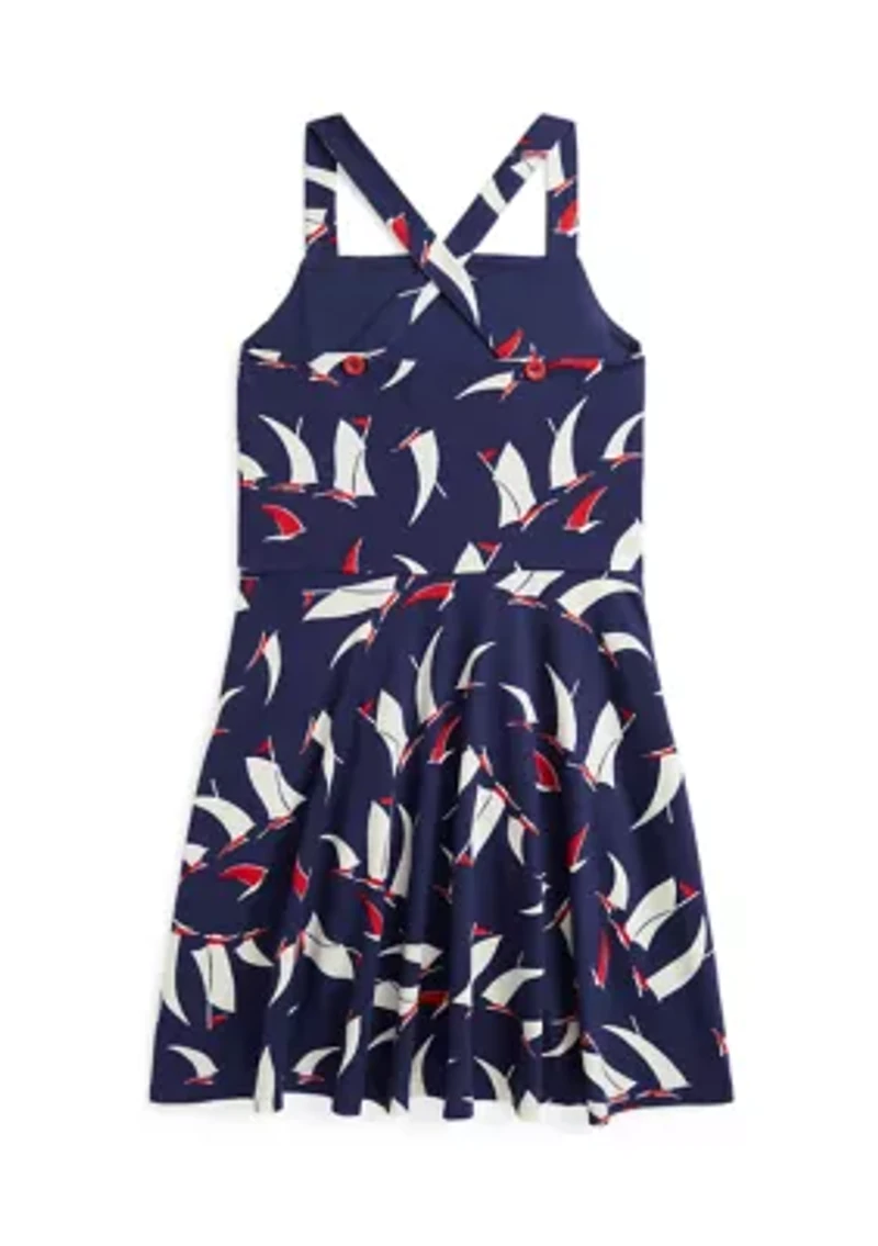 Girls 7-16 Sailboat-Print Cotton Jersey Dress