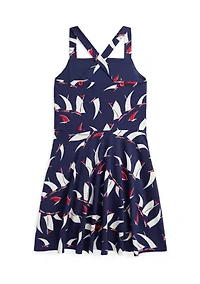 Girls 7-16 Sailboat-Print Cotton Jersey Dress