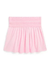 Girls 7-16 Smocked Cotton Jersey Skirt