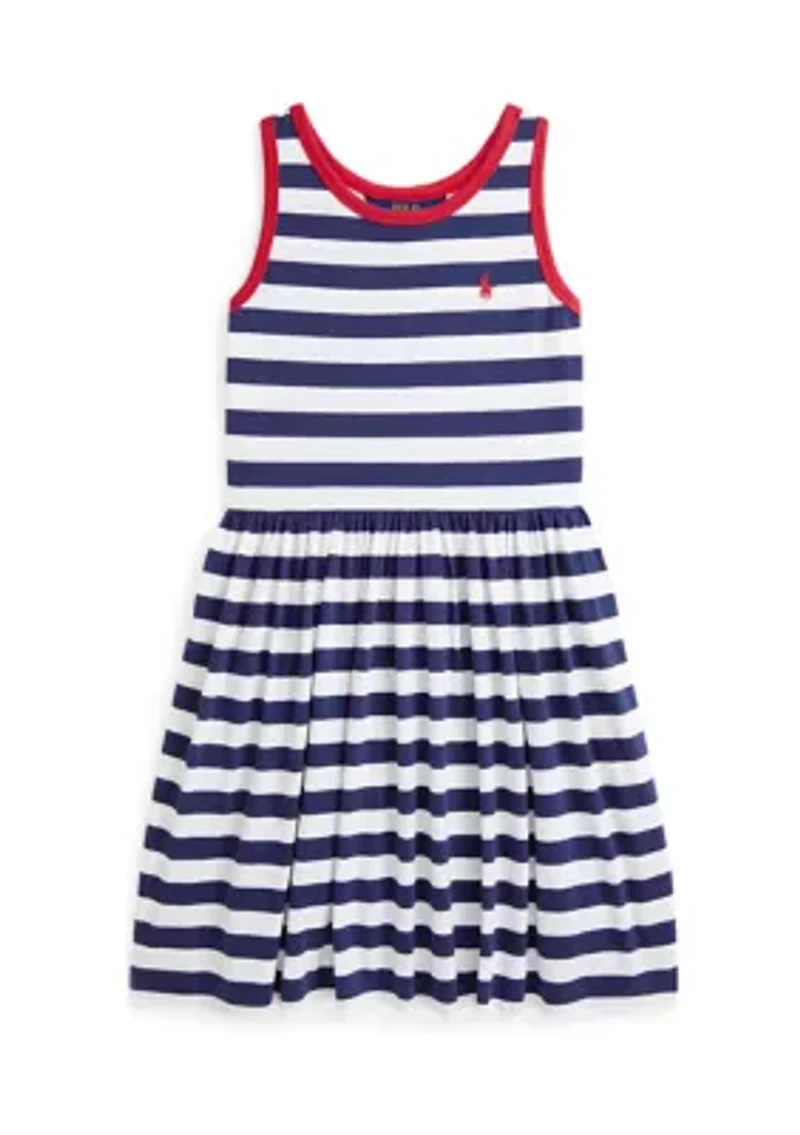 Girls 7-16 Striped Cotton Jersey Dress