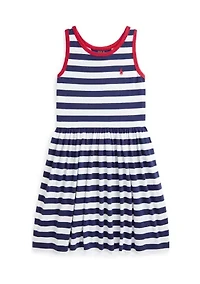Girls 7-16 Striped Cotton Jersey Dress