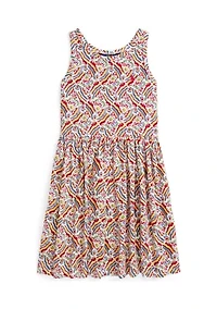 Girls 7-16 Riviera Print Cotton Jersey Dress