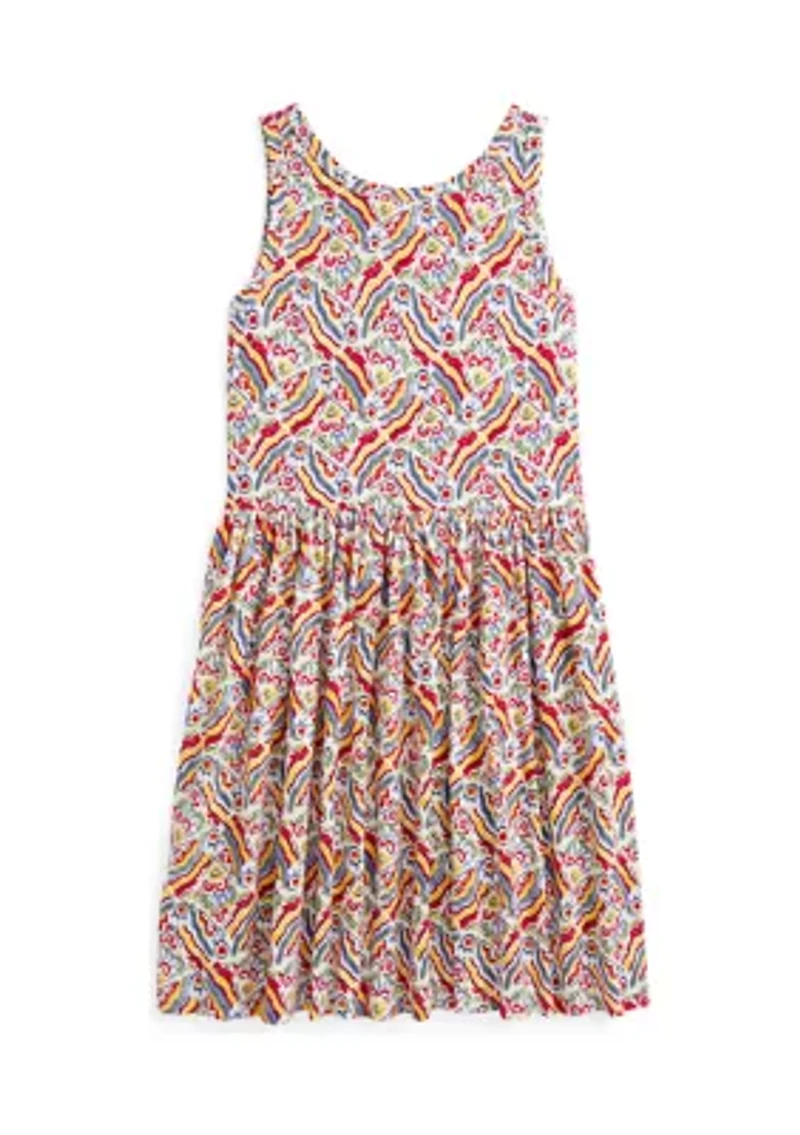 Girls 7-16 Riviera-Print Cotton Jersey Dress