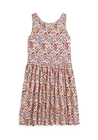Girls 7-16 Riviera Print Cotton Jersey Dress
