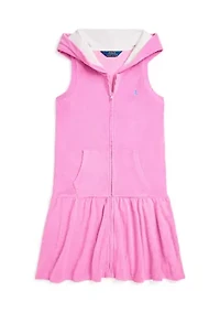 Girls 7-16 Hooded Terry Swim Coverup