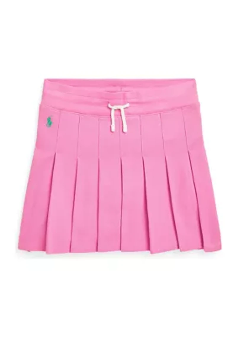 Girls 7-16 Pleated Stretch Mesh Skort