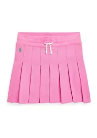 Girls 7-16 Pleated Stretch Mesh Skort