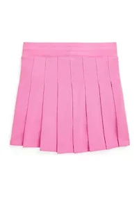 Girls 7-16 Pleated Stretch Mesh Skort