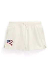 Girls 7-16 Flag-Appliqué French Terry Shorts