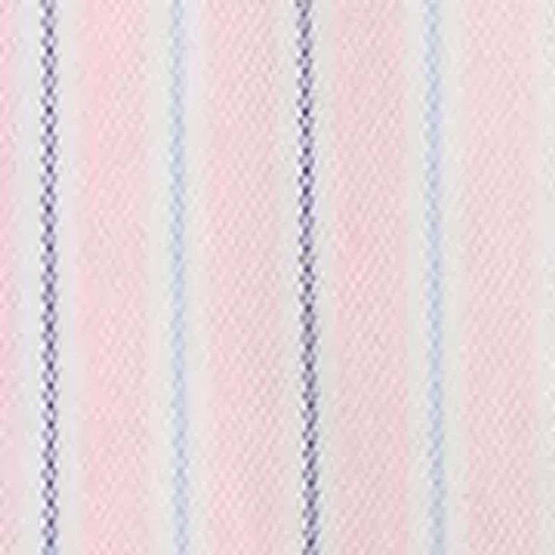 Girls 7-16 Striped Oxford Mesh Boxy Polo Shirt