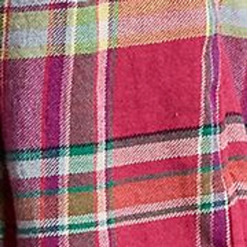 Girls 7-16 Plaid Cotton Madras Shirtdress
