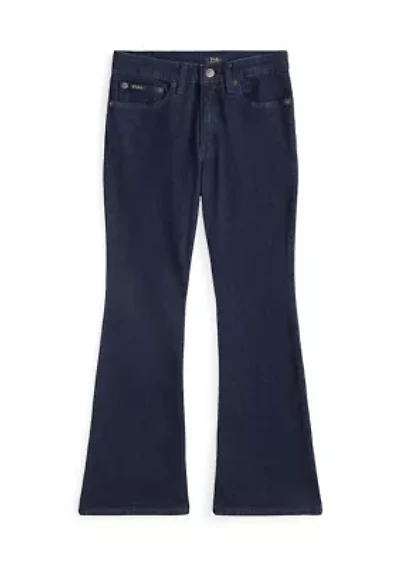 Girls 7-16 Flared Indigo Stretch Denim Jeans