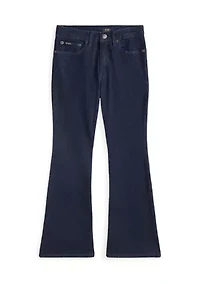 Girls 7-16 Flared Indigo Stretch Denim Jeans