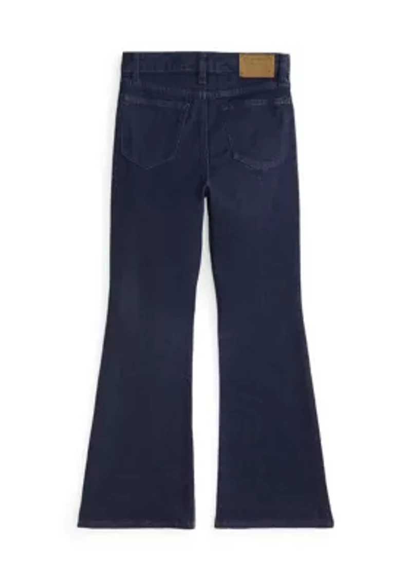 Girls 7-16 Flared Indigo Stretch Denim Jeans