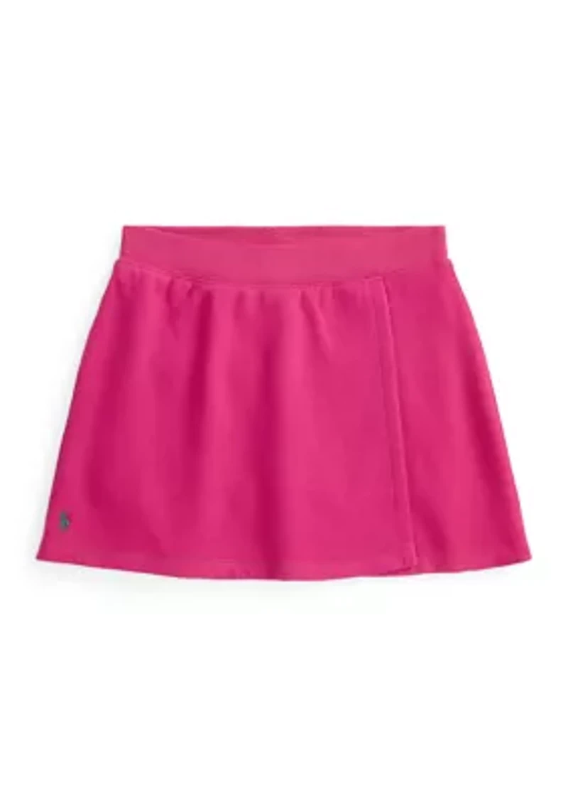 Girls 7-16 Faux-Wrap Fleece Skort